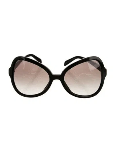 Pre-owned Prada Oversize Gradient Sunglasses In Black