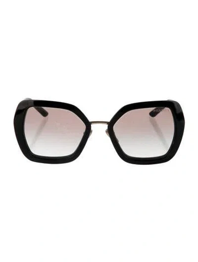 Pre-owned Prada Oversize Gradient Sunglasses In Black