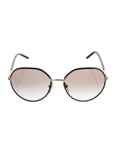 Pre-owned Prada Oversize Gradient Sunglasses In Black