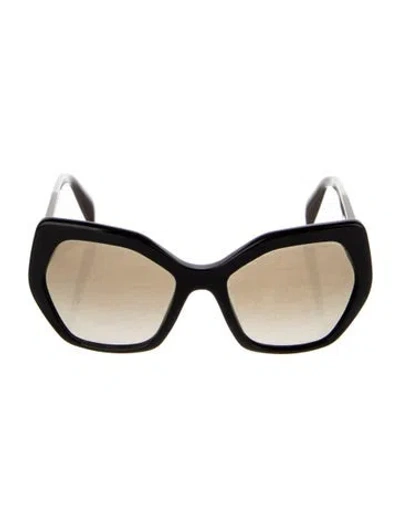 Pre-owned Prada Oversize Gradient Sunglasses In Black