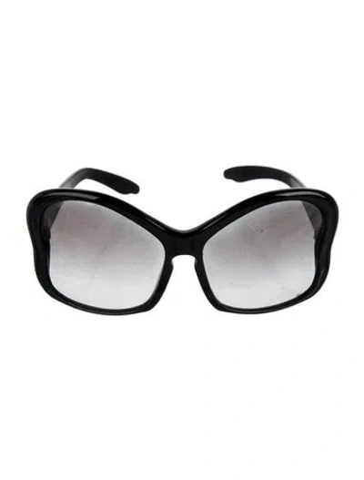 Pre-owned Prada Oversize Gradient Sunglasses In Black