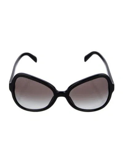 Pre-owned Prada Oversize Gradient Sunglasses In Black