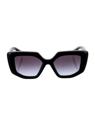 Pre-owned Prada Oversize Gradient Sunglasses In Black