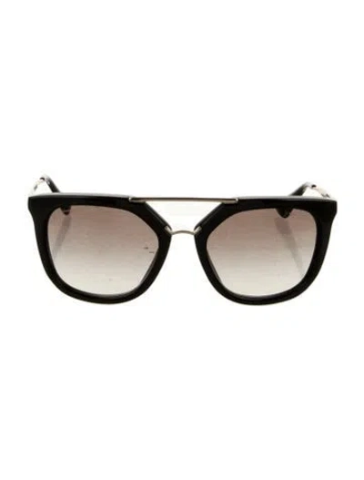 Pre-owned Prada Oversize Gradient Sunglasses In Black