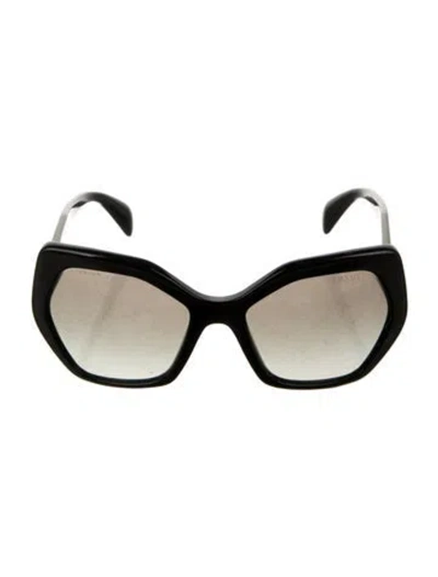 Pre-owned Prada Oversize Gradient Sunglasses In Black