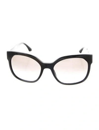 Pre-owned Prada Oversize Gradient Sunglasses In Black