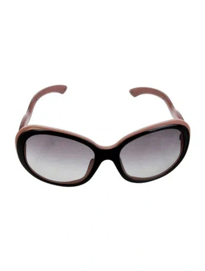 Pre-owned Prada Oversize Gradient Sunglasses In Black