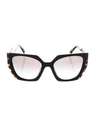 Pre-owned Prada Oversize Gradient Sunglasses In Black