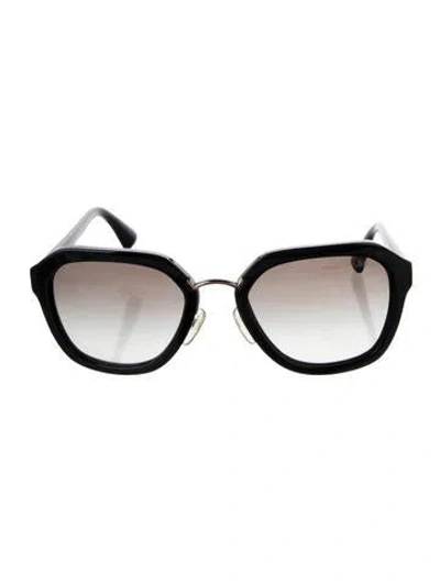 Pre-owned Prada Oversize Gradient Sunglasses In Black