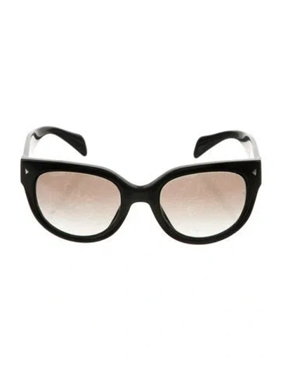 Pre-owned Prada Oversize Gradient Sunglasses In Black