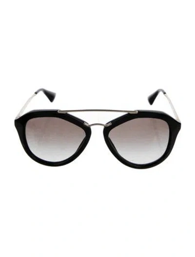 Pre-owned Prada Oversize Gradient Sunglasses In Black