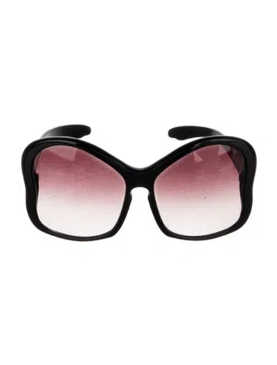 Pre-owned Prada Oversize Gradient Sunglasses In Black