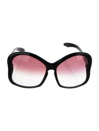 Pre-owned Prada Oversize Gradient Sunglasses In Black