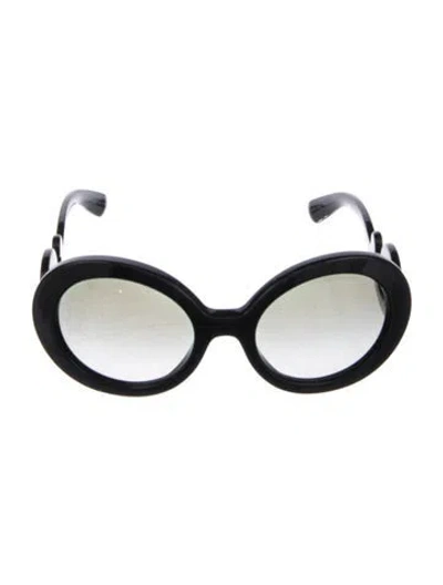 Pre-owned Prada Oversize Gradient Sunglasses In Black