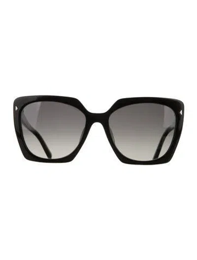 Pre-owned Prada Oversize Gradient Sunglasses In Black