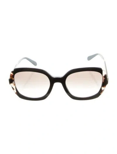 Pre-owned Prada Oversize Gradient Sunglasses In Black