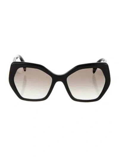Pre-owned Prada Oversize Gradient Sunglasses In Black