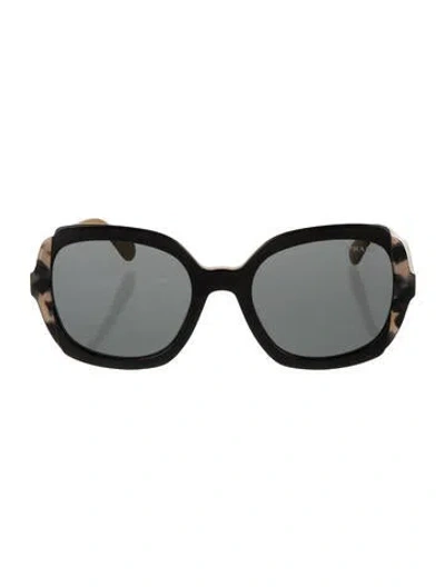 Pre-owned Prada Oversize Gradient Sunglasses In Black