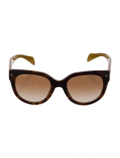 Pre-owned Prada Oversize Gradient Sunglasses In Brown