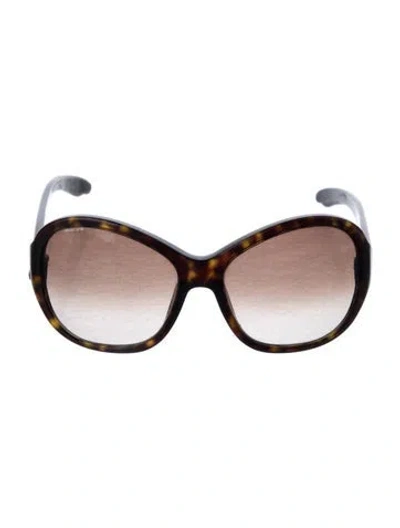 Pre-owned Prada Oversize Gradient Sunglasses In Brown