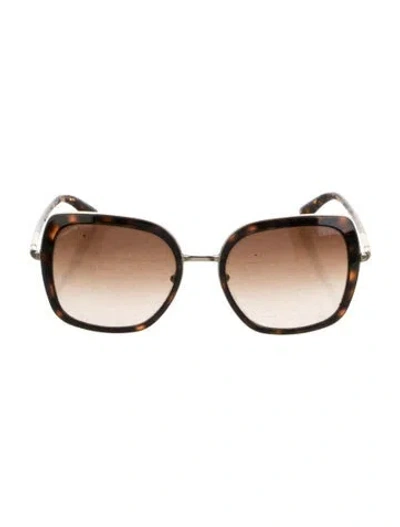 Pre-owned Prada Oversize Gradient Sunglasses In Brown