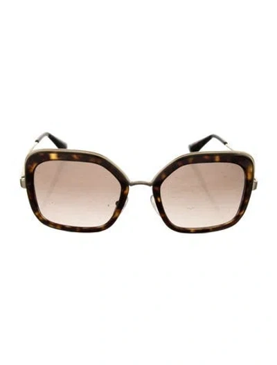 Pre-owned Prada Oversize Gradient Sunglasses In Brown