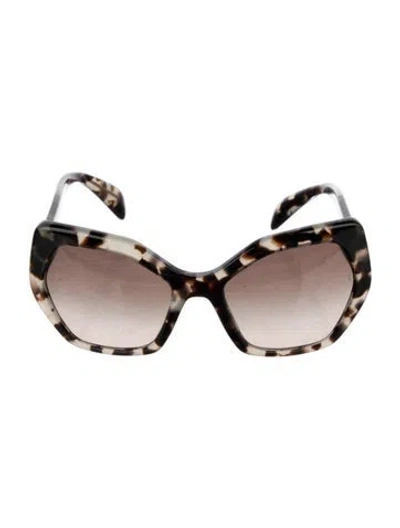 Pre-owned Prada Oversize Gradient Sunglasses In Brown