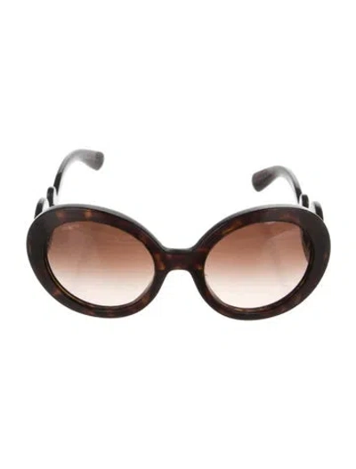 Pre-owned Prada Oversize Gradient Sunglasses In Brown