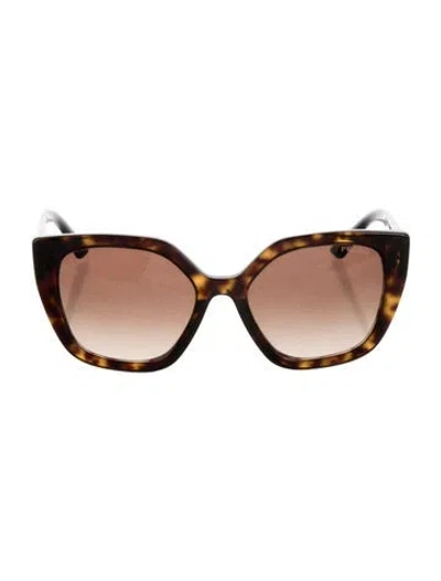 Pre-owned Prada Oversize Gradient Sunglasses In Brown