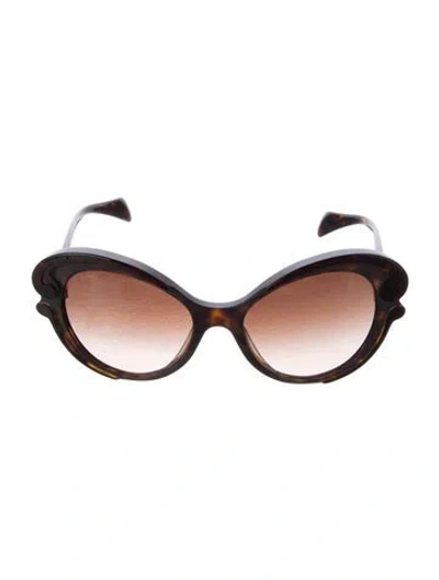 Pre-owned Prada Oversize Gradient Sunglasses In Brown