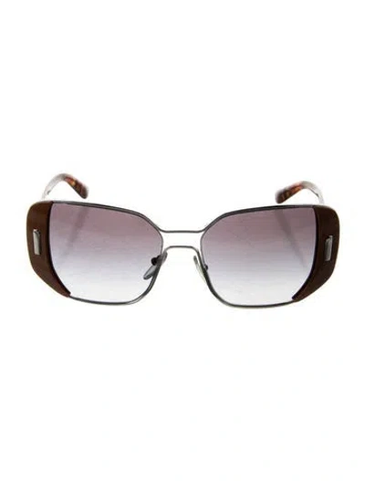 Pre-owned Prada Oversize Gradient Sunglasses In Brown