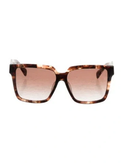 Pre-owned Prada Oversize Gradient Sunglasses In Brown