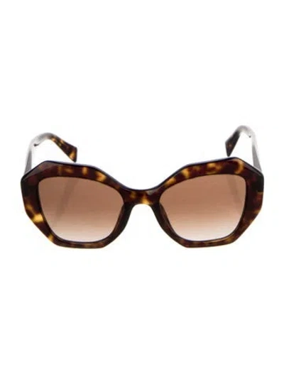 Pre-owned Prada Oversize Gradient Sunglasses In Brown