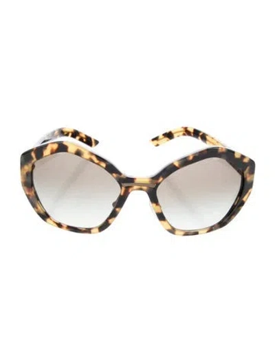 Pre-owned Prada Oversize Gradient Sunglasses In Brown