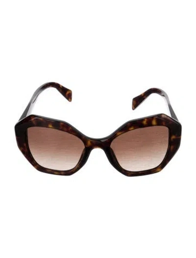 Pre-owned Prada Oversize Gradient Sunglasses In Brown