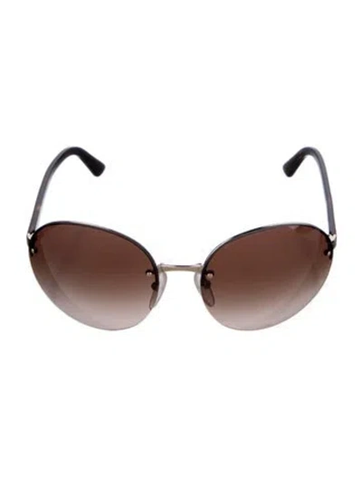Pre-owned Prada Oversize Gradient Sunglasses In Brown