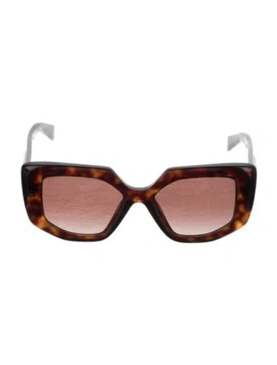 Pre-owned Prada Oversize Gradient Sunglasses In Brown