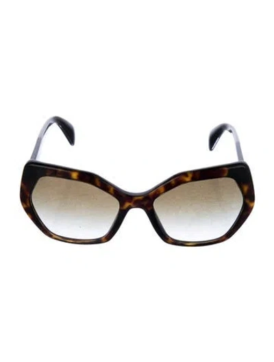 Pre-owned Prada Oversize Gradient Sunglasses In Brown