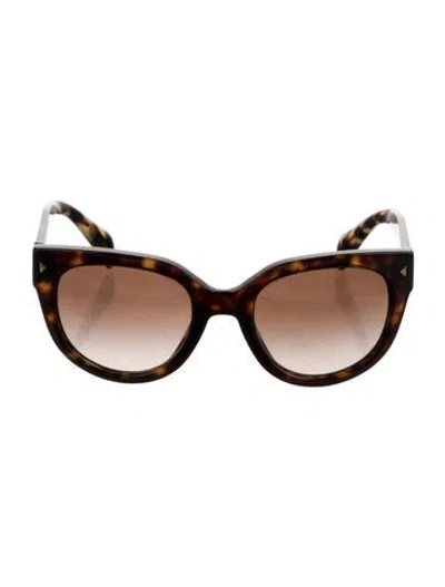 Pre-owned Prada Oversize Gradient Sunglasses In Brown