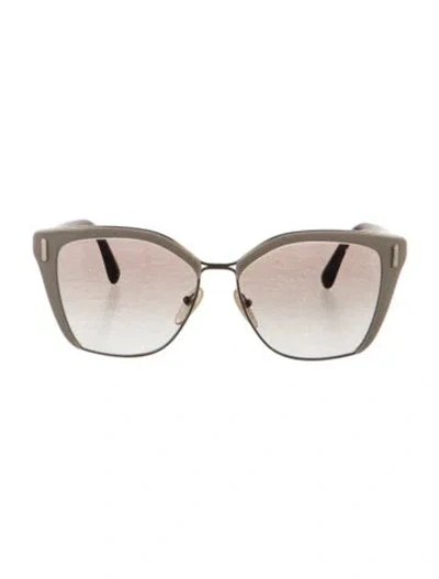 Pre-owned Prada Oversize Gradient Sunglasses In Brown