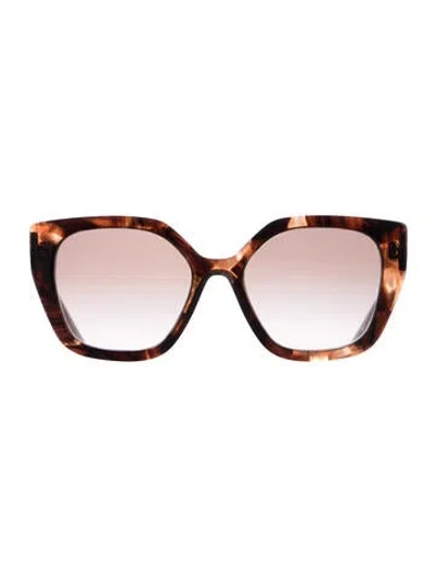 Pre-owned Prada Oversize Gradient Sunglasses In Brown