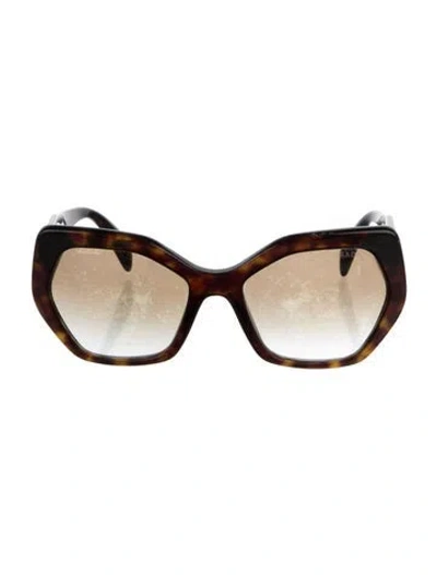 Pre-owned Prada Oversize Gradient Sunglasses In Brown