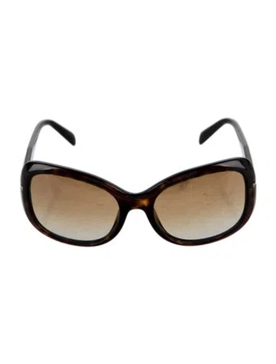Pre-owned Prada Oversize Gradient Sunglasses In Brown
