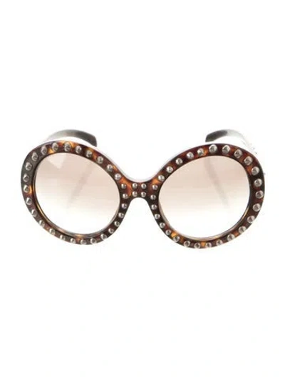 Pre-owned Prada Oversize Gradient Sunglasses In Brown