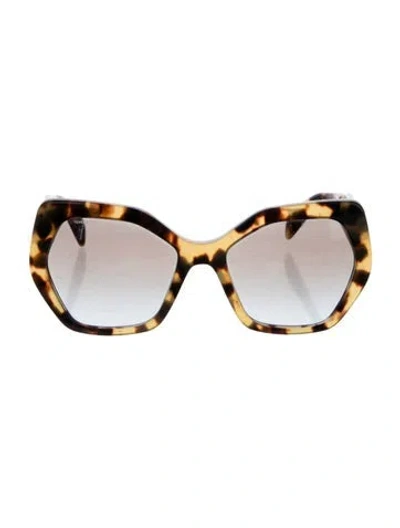 Pre-owned Prada Oversize Gradient Sunglasses In Brown