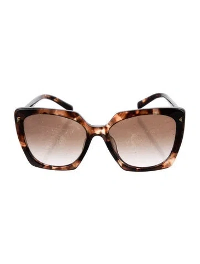 Pre-owned Prada Oversize Gradient Sunglasses In Brown