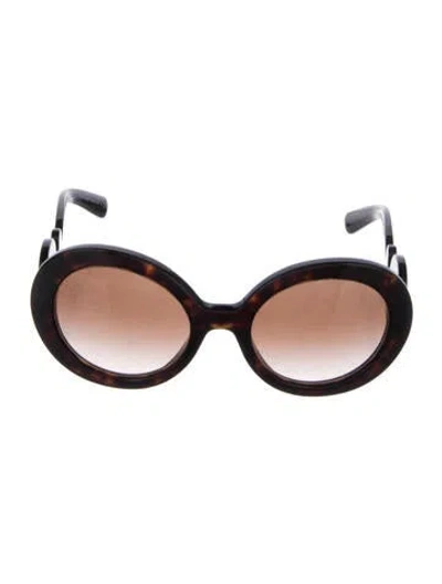 Pre-owned Prada Oversize Gradient Sunglasses In Brown
