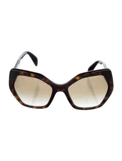 Pre-owned Prada Oversize Gradient Sunglasses In Brown