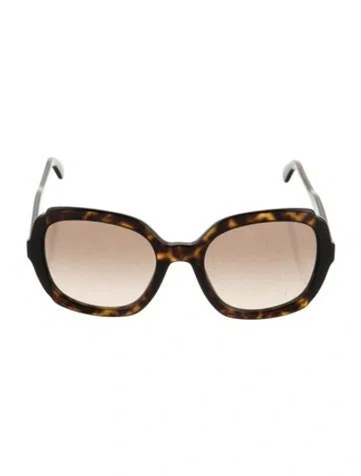 Pre-owned Prada Oversize Gradient Sunglasses In Brown