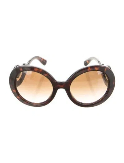 Pre-owned Prada Oversize Gradient Sunglasses In Brown